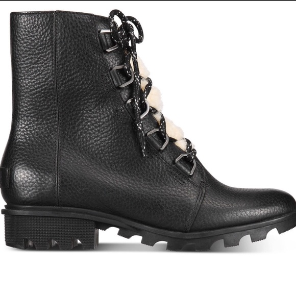 Sorel women Phoenix short lace shearling boots - Picture 2 of 7